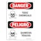 Signmission Safety Sign, OSHA Danger, 14" Height, Aluminum, Toxic Chemicals With Symbol Spanish OS-DS-A-1014-VS-1591 - alternate 1